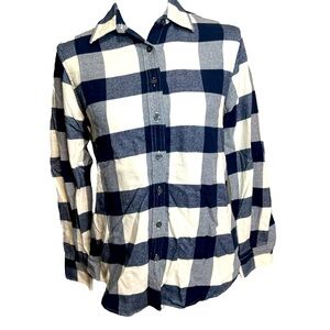 Lands End Woman’s Buffalo Plaid Soft Flannel Button Up Shirt Sz 4P